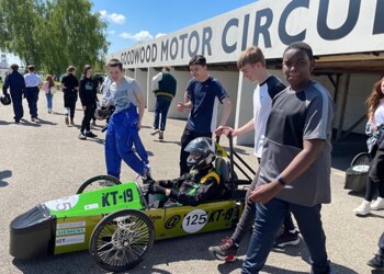 Racing at Goodwood in the Greenpower Challenge Formula 24