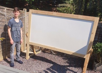 Tyler has made an Outdoor Cinema!