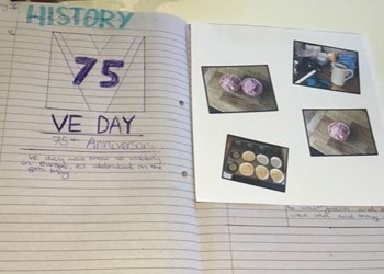 Students celebrate VE Day with home baking